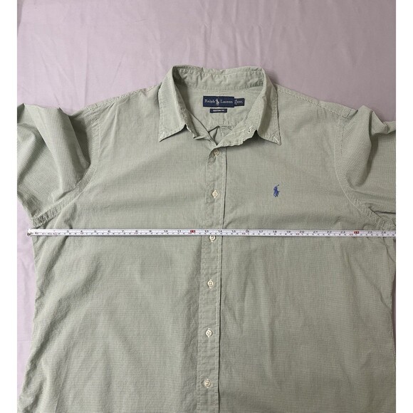 Ralph Lauren Shirt Mens 2XL XXL Gingham Oxford Custom Fit Dress Button Down VTG - Picture 11 of 16